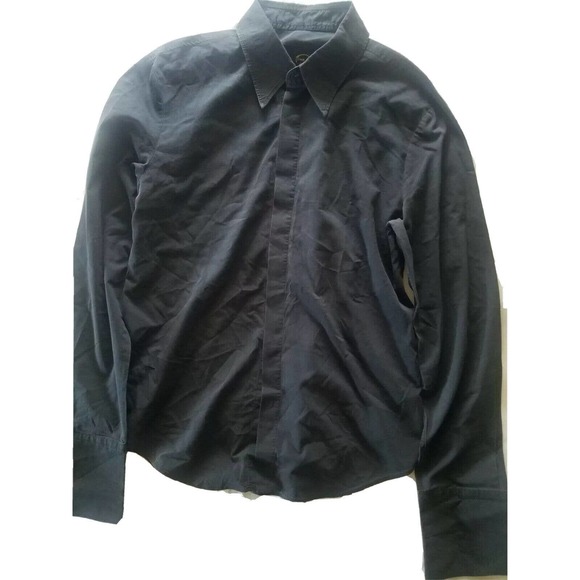 JUST CAVALLI Men Washed Out Black Button Down Shirt Made in‎ Italy IT 52 US XL - Picture 1 of 6